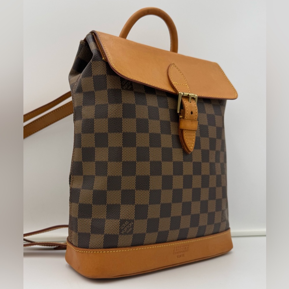 LOUIS VUITTON Paris • Arlequin SOHO MM Backpack in Daimer Ebene • Made in FRANCE